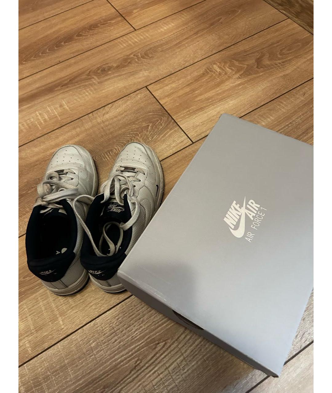 NIKE Голубые кожаные кроссовки, фото 7