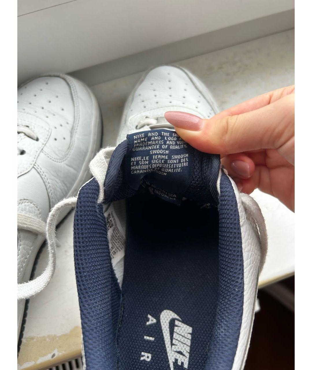 NIKE Голубые кожаные кроссовки, фото 6