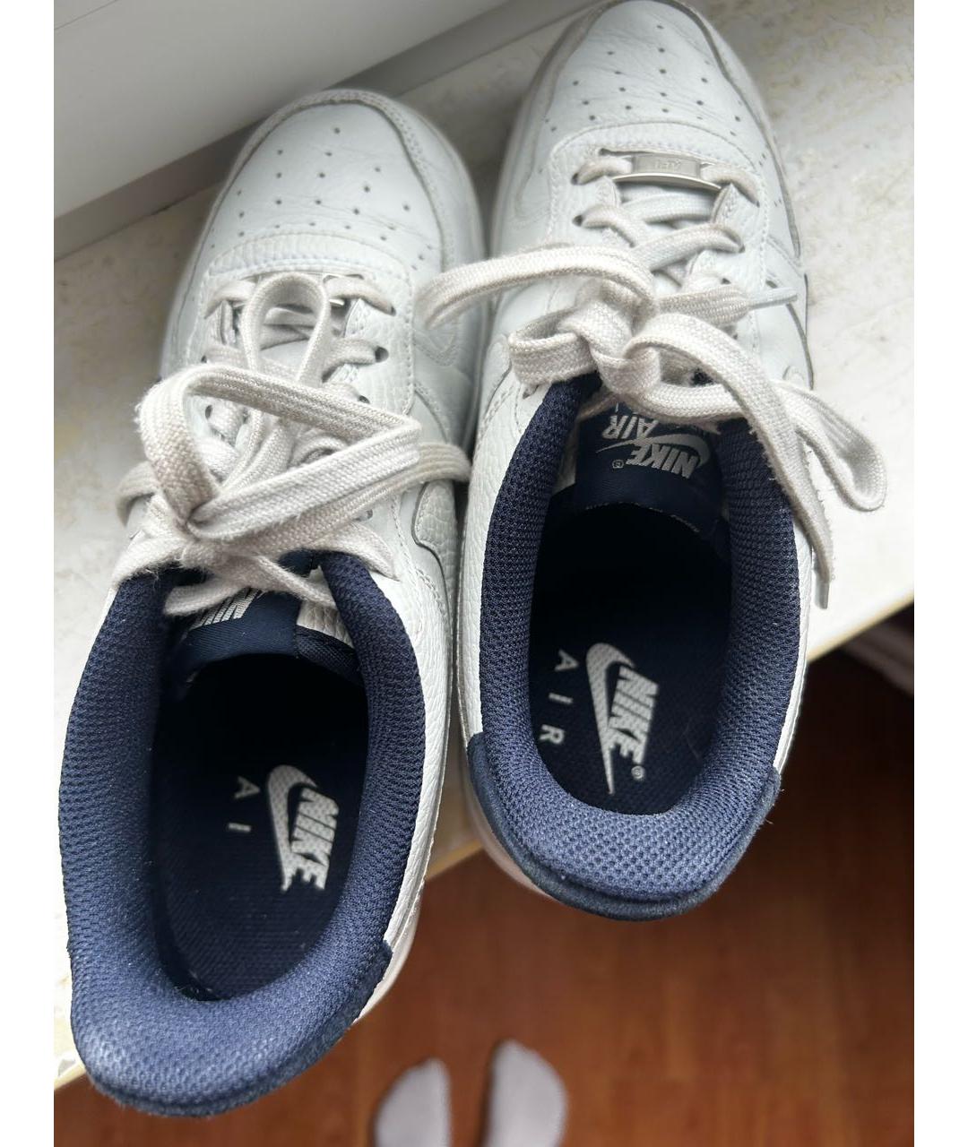 NIKE Голубые кожаные кроссовки, фото 5