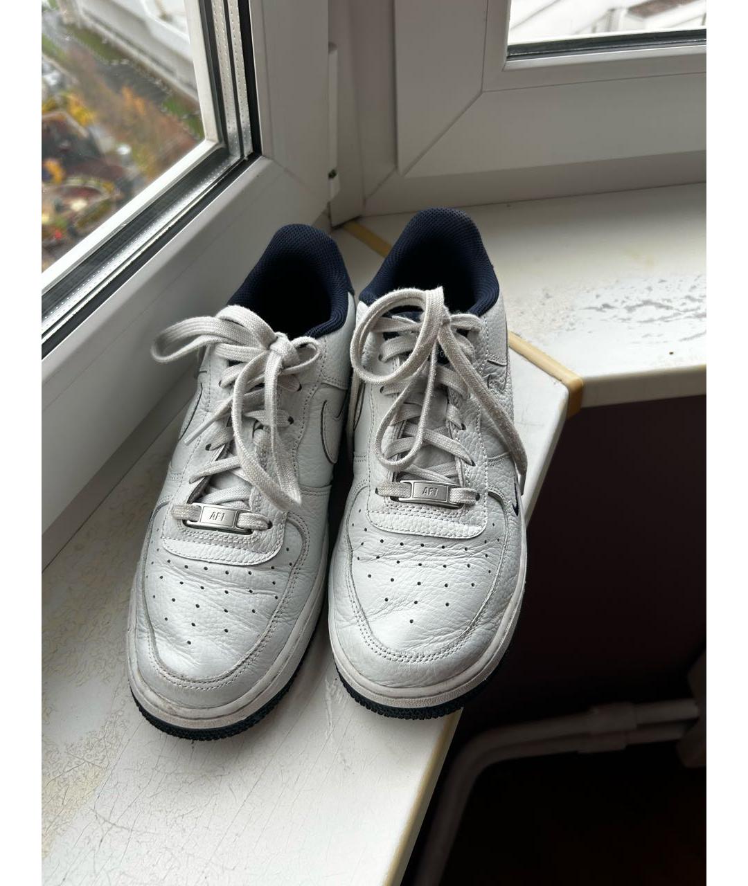 NIKE Голубые кожаные кроссовки, фото 2
