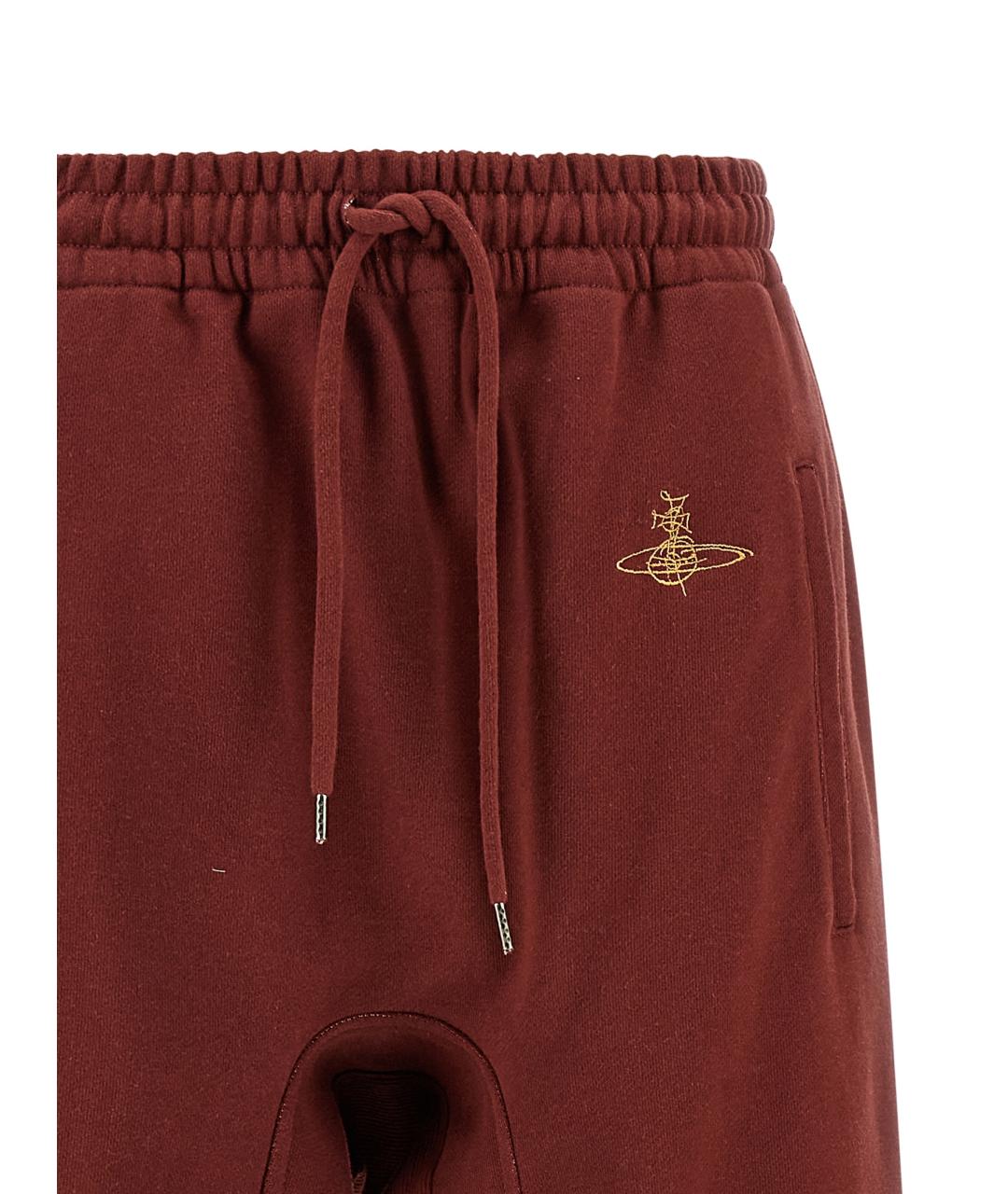 VIVIENNE WESTWOOD Красные хлопковые прямые брюки, фото 2