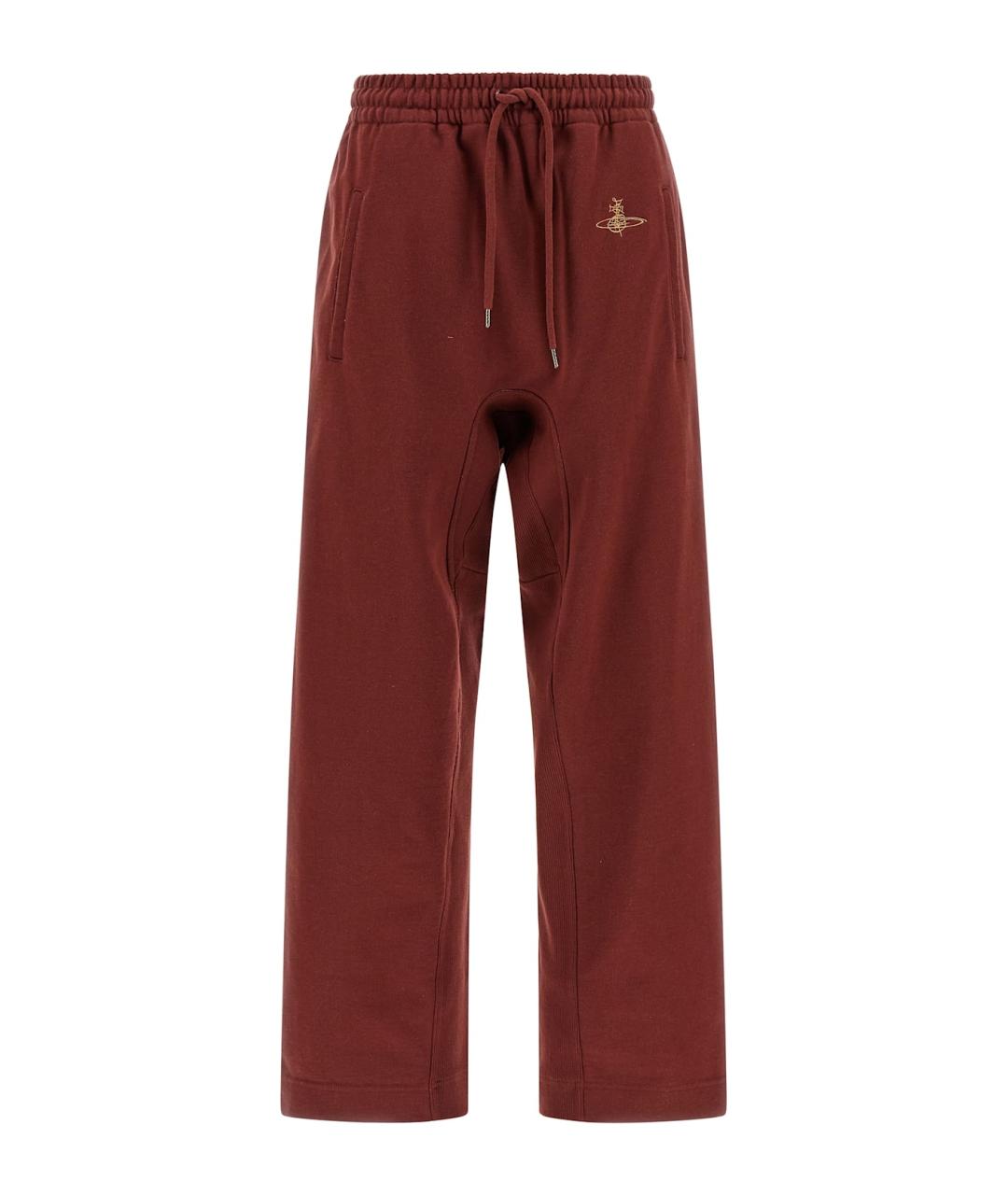VIVIENNE WESTWOOD Красные хлопковые прямые брюки, фото 1