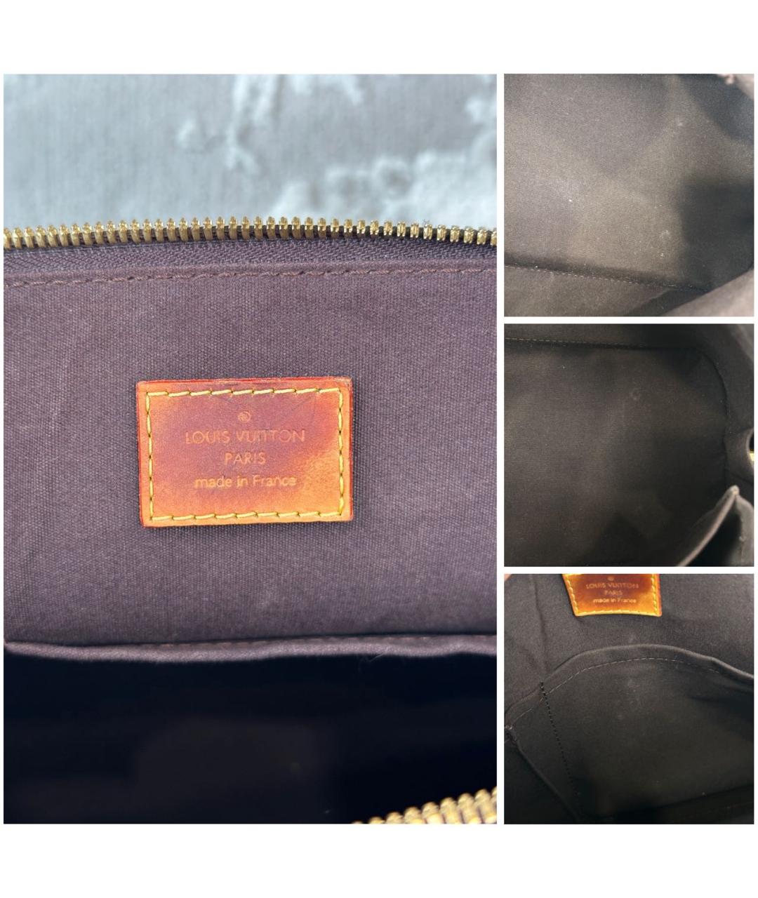 LOUIS VUITTON Бордовая сумка с короткими ручками из лакированной кожи, фото 6