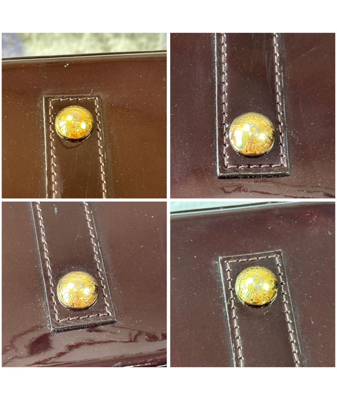 LOUIS VUITTON Бордовая сумка с короткими ручками из лакированной кожи, фото 8