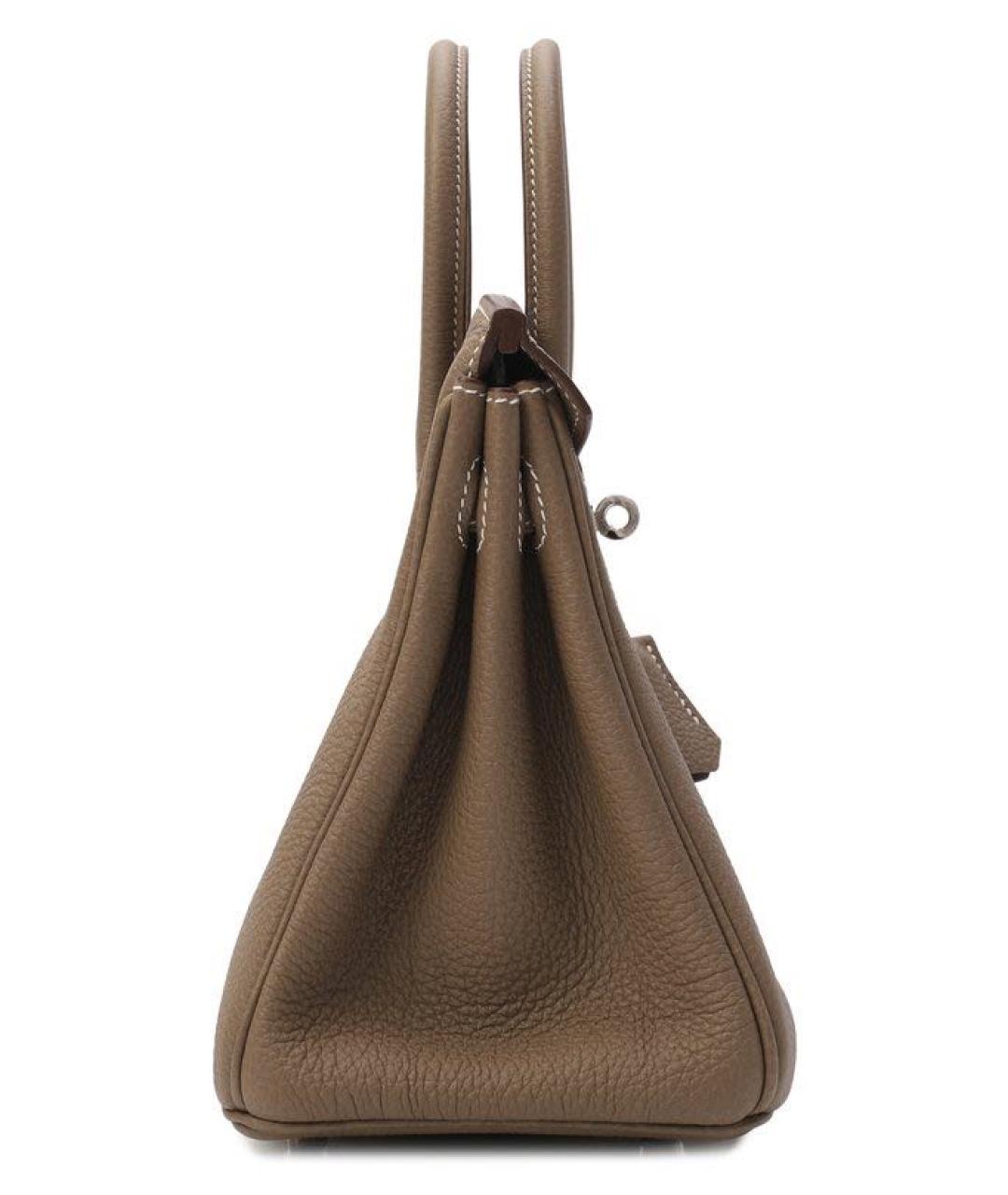 HERMES Коричневая кожаная сумка тоут, фото 4