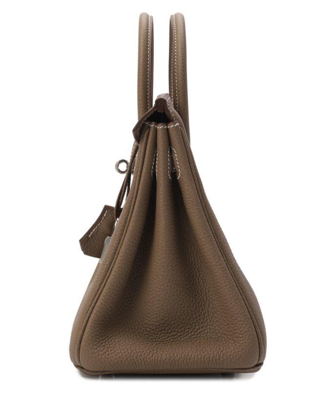 HERMES Коричневая кожаная сумка тоут, фото 3