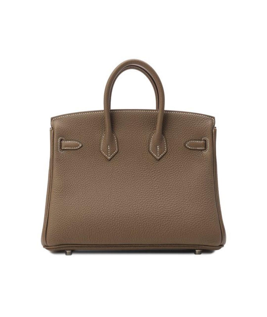 HERMES Коричневая кожаная сумка тоут, фото 2