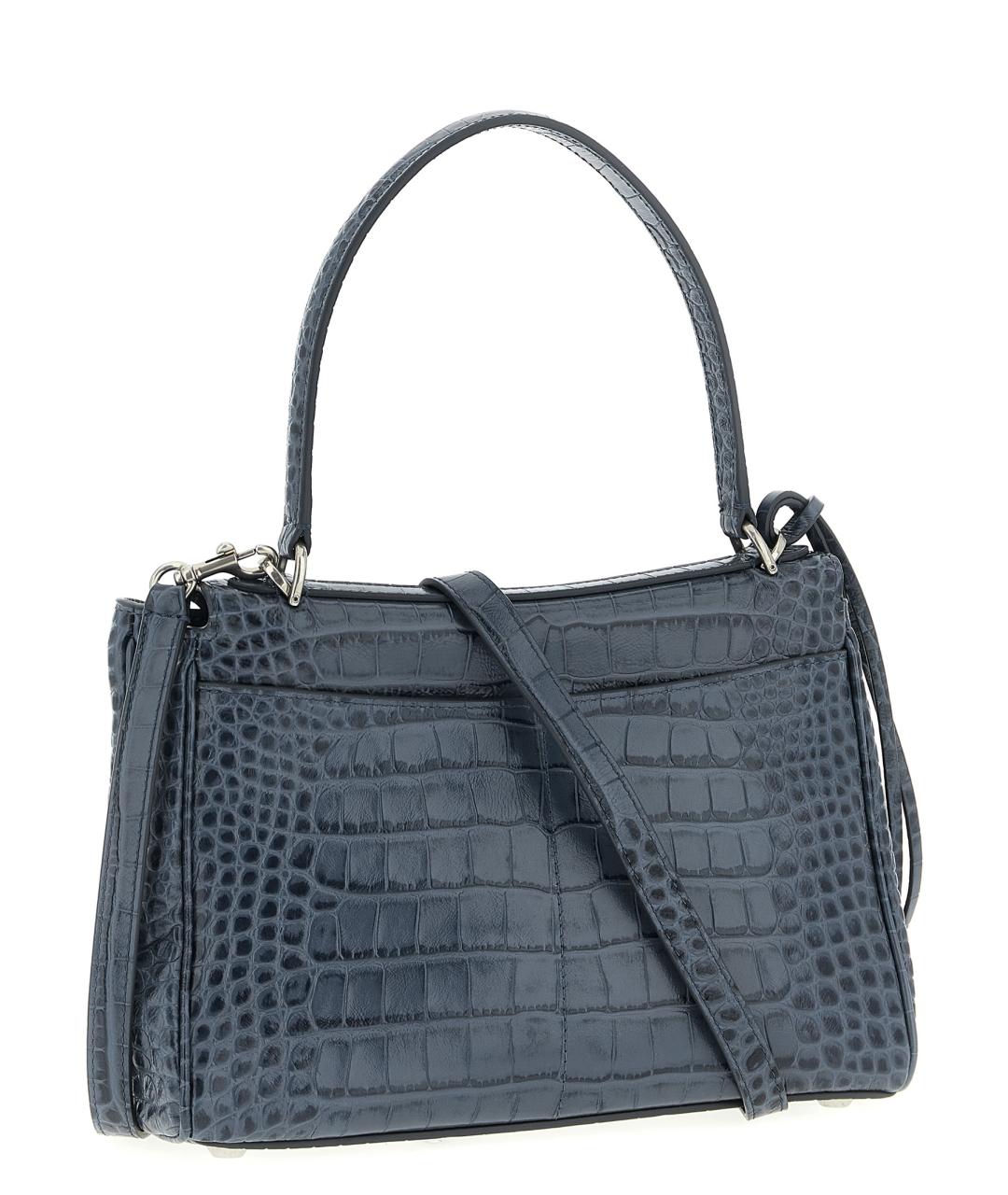 BALENCIAGA Синяя кожаная сумка с короткими ручками, фото 2