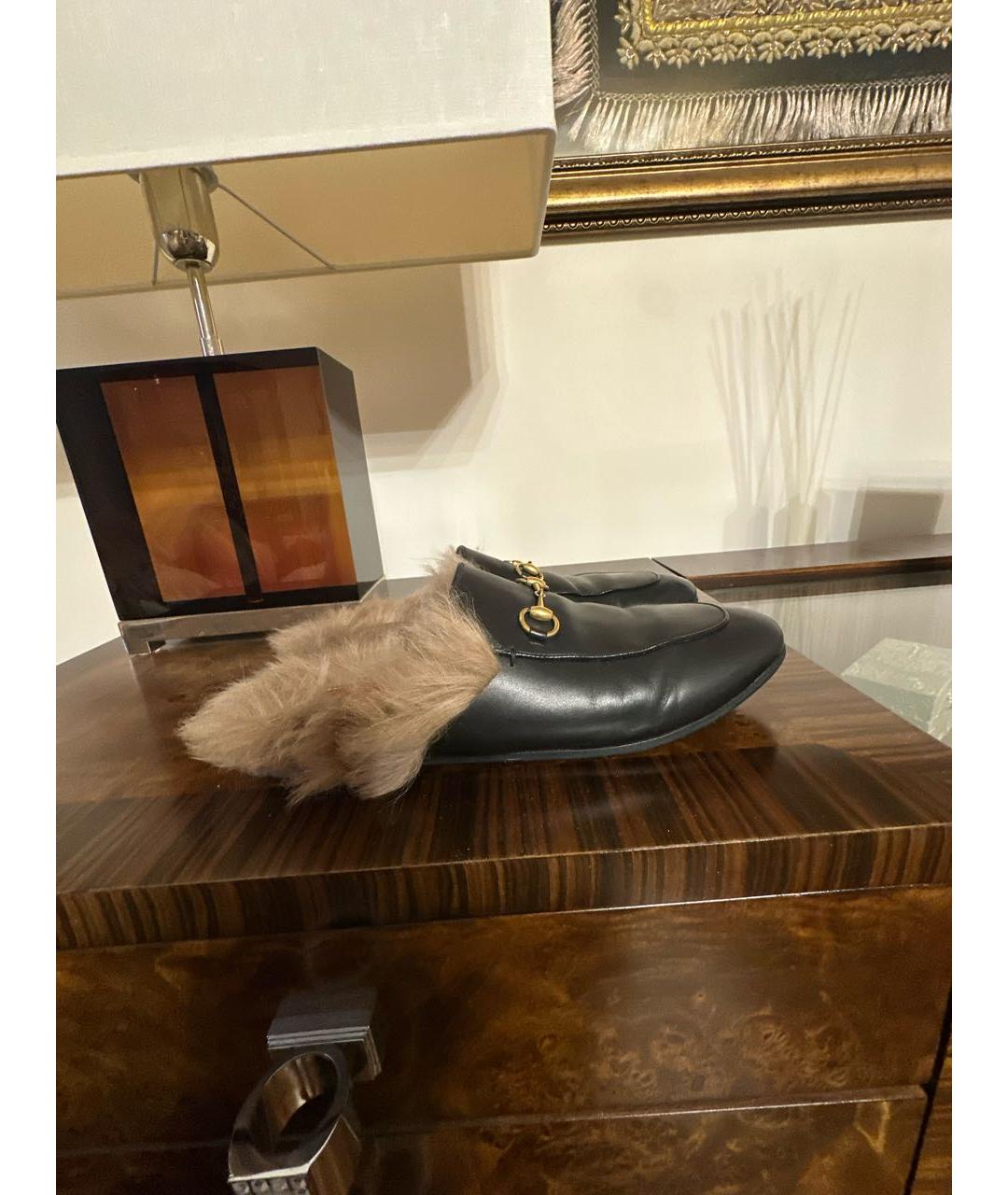 GUCCI Черные кожаные мюли, фото 6