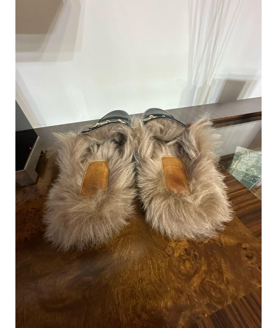 GUCCI Черные кожаные мюли, фото 4