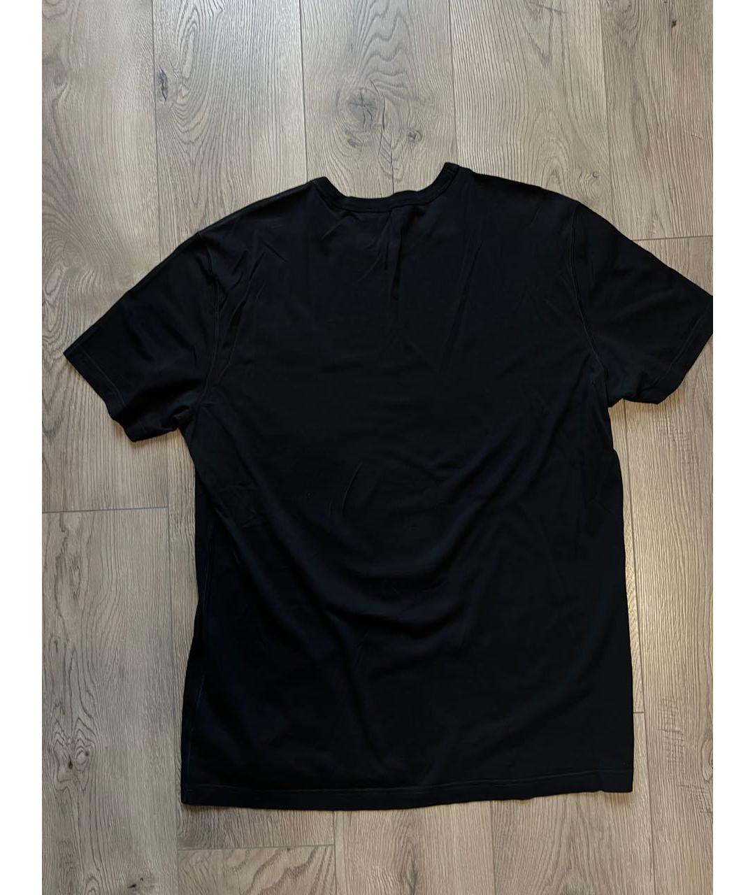 DOLCE&GABBANA Темно-синяя хлопковая футболка, фото 2