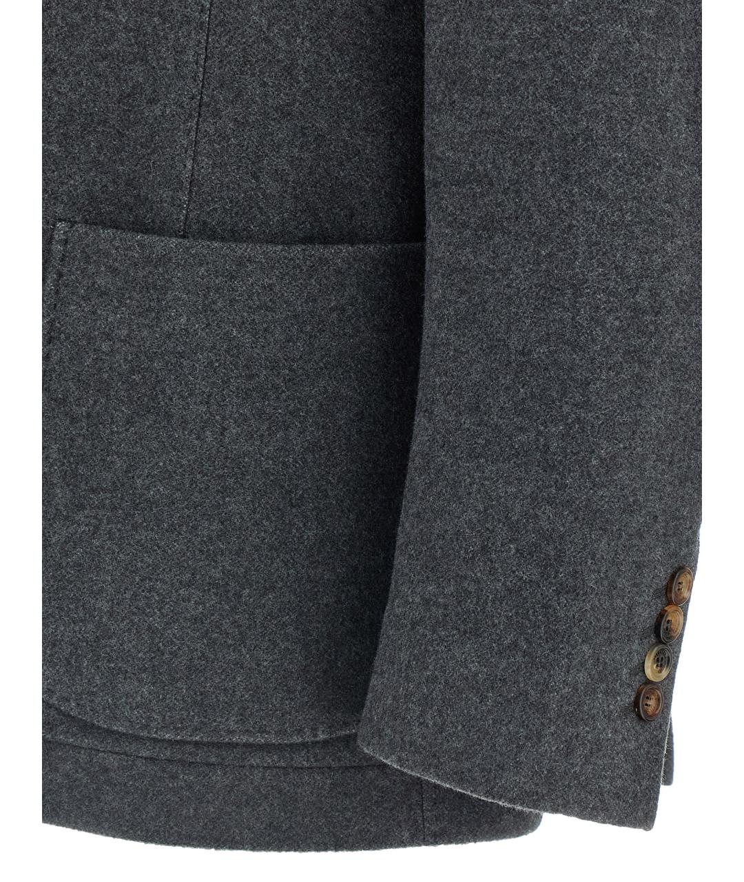 BRUNELLO CUCINELLI Антрацитовый кашемировый пиджак, фото 4