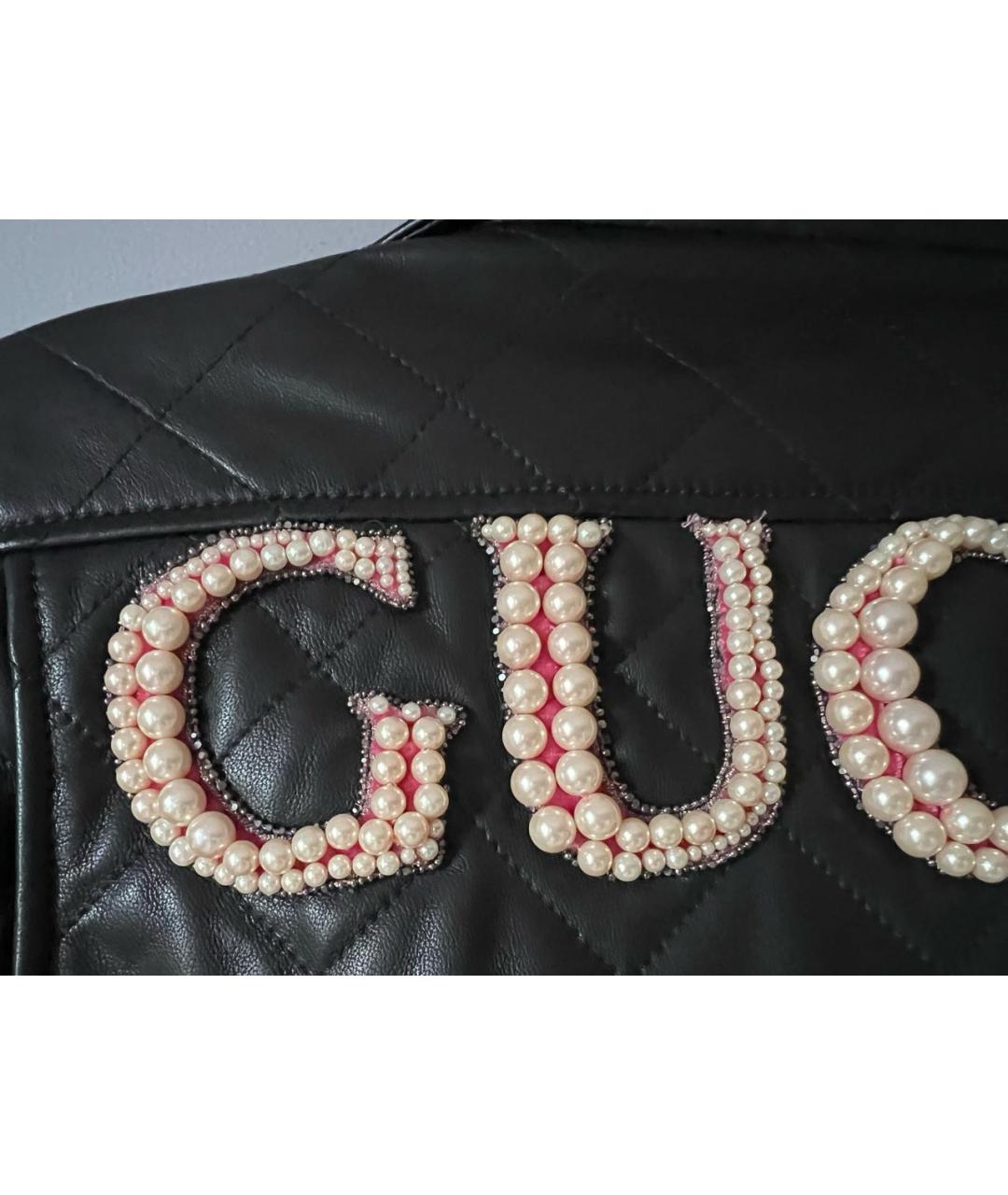 GUCCI Черная кожаная куртка, фото 7