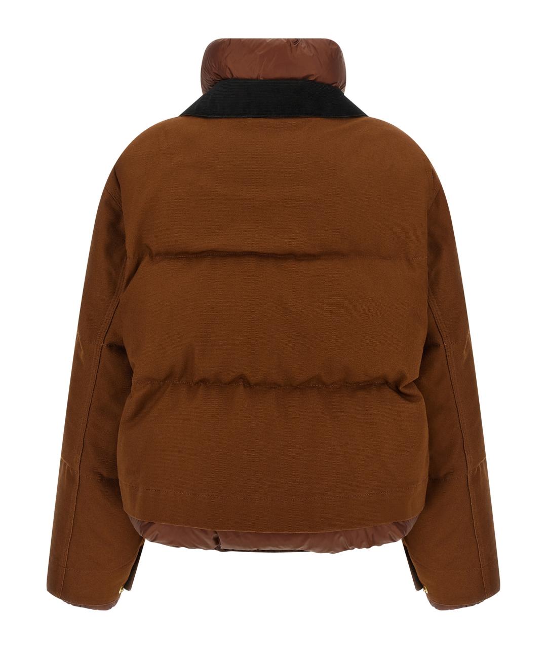 SACAI Коричневая хлопковая куртка, фото 2