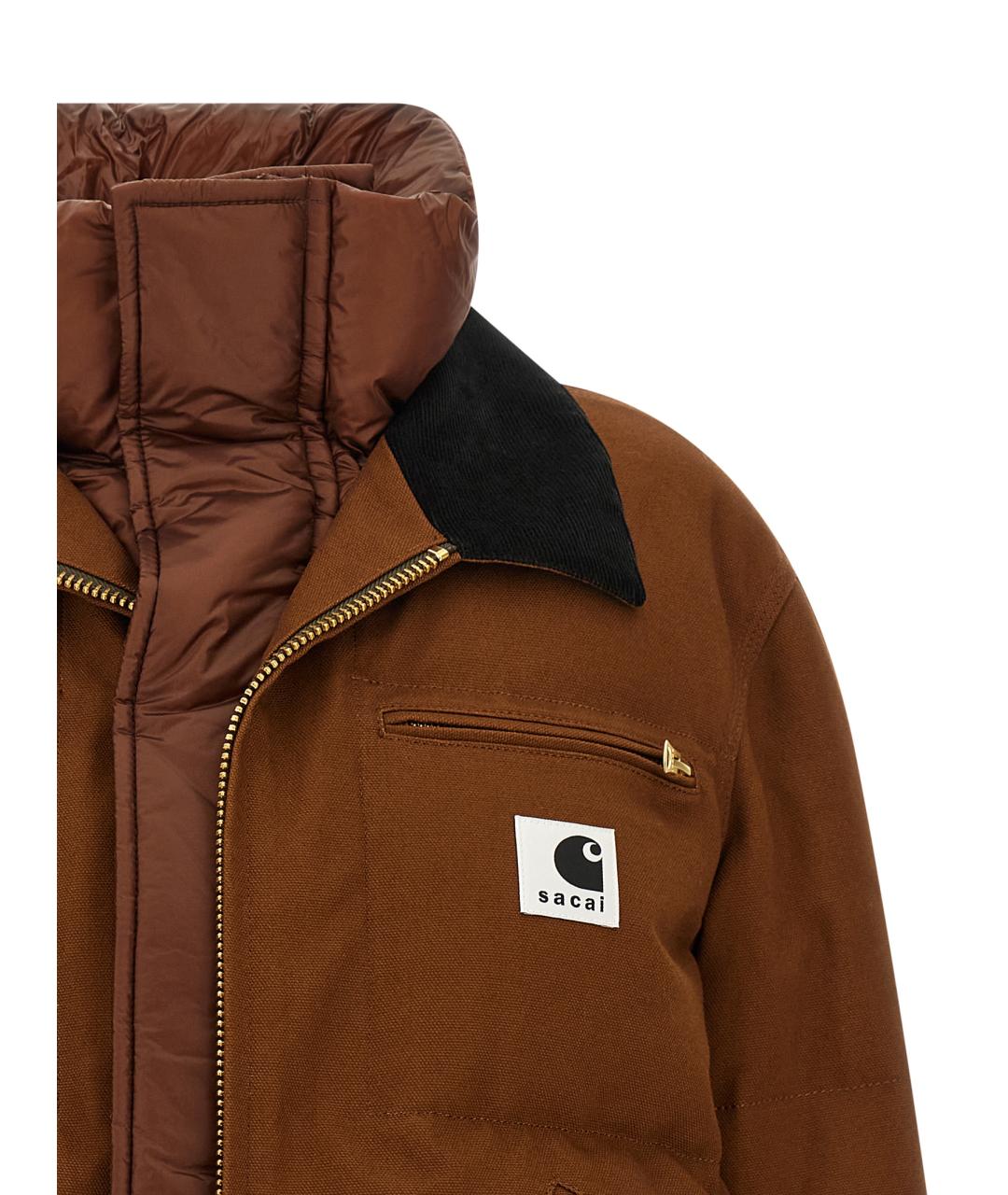 SACAI Коричневая хлопковая куртка, фото 3