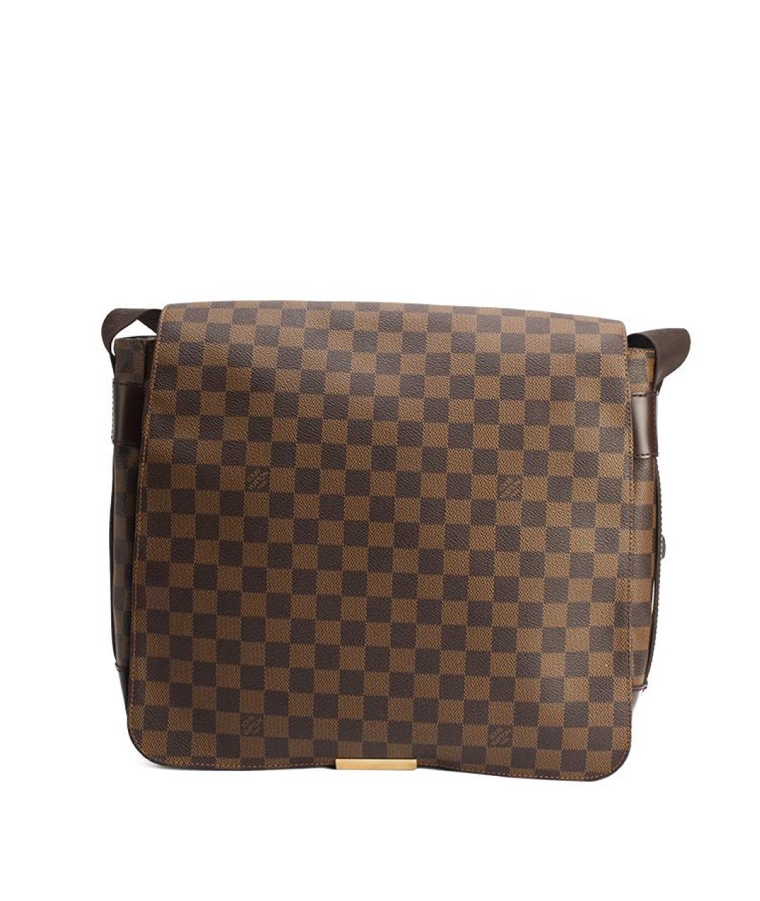 LOUIS VUITTON Коричневая кожаная сумка через плечо, фото 9