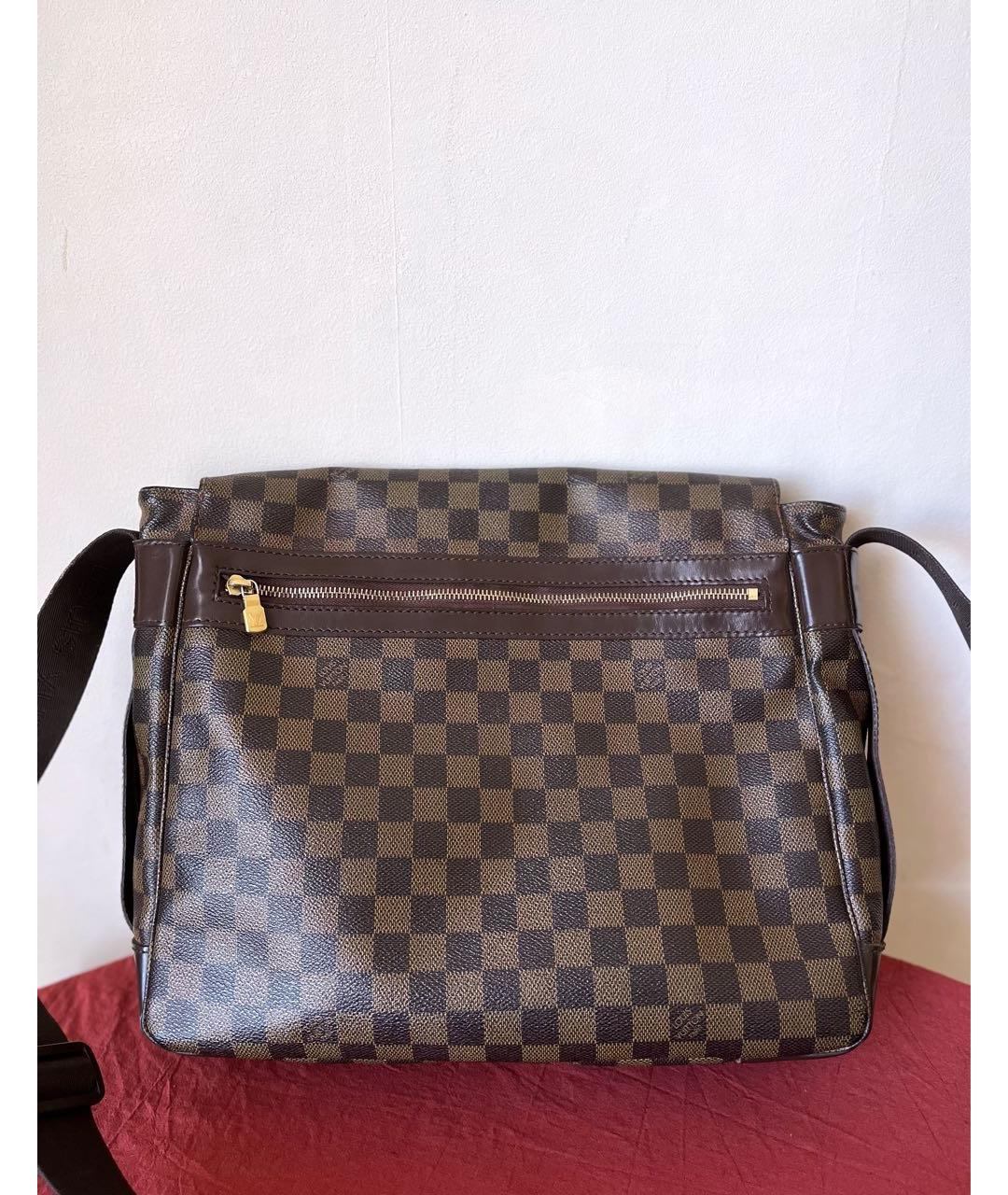 LOUIS VUITTON Коричневая кожаная сумка через плечо, фото 3