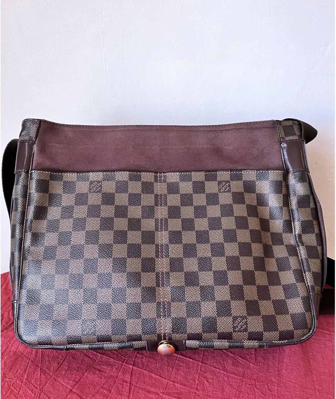 LOUIS VUITTON Коричневая кожаная сумка через плечо, фото 5