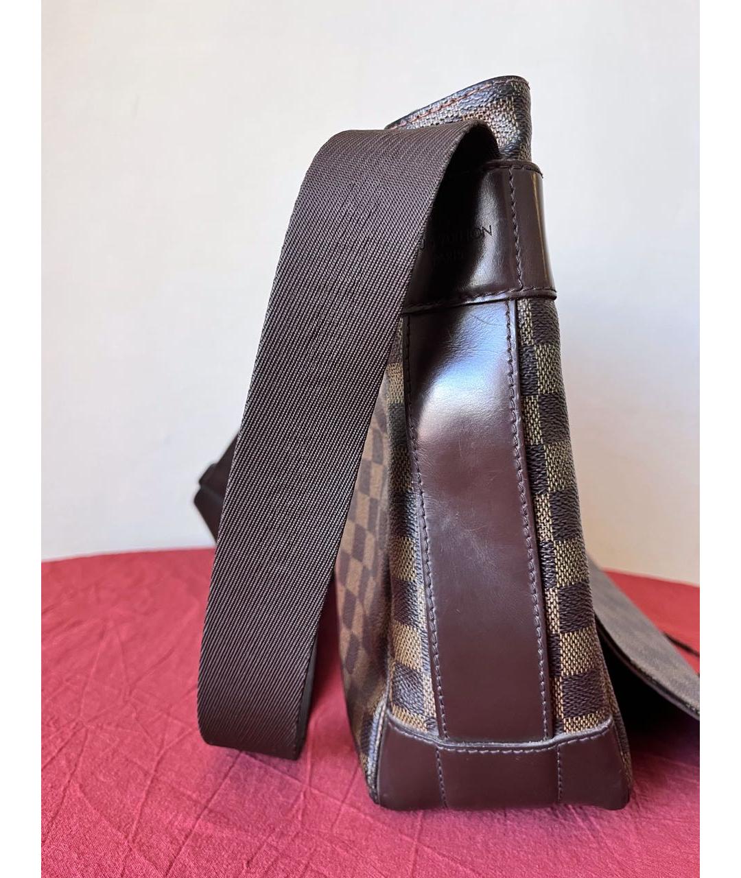 LOUIS VUITTON Коричневая кожаная сумка через плечо, фото 6