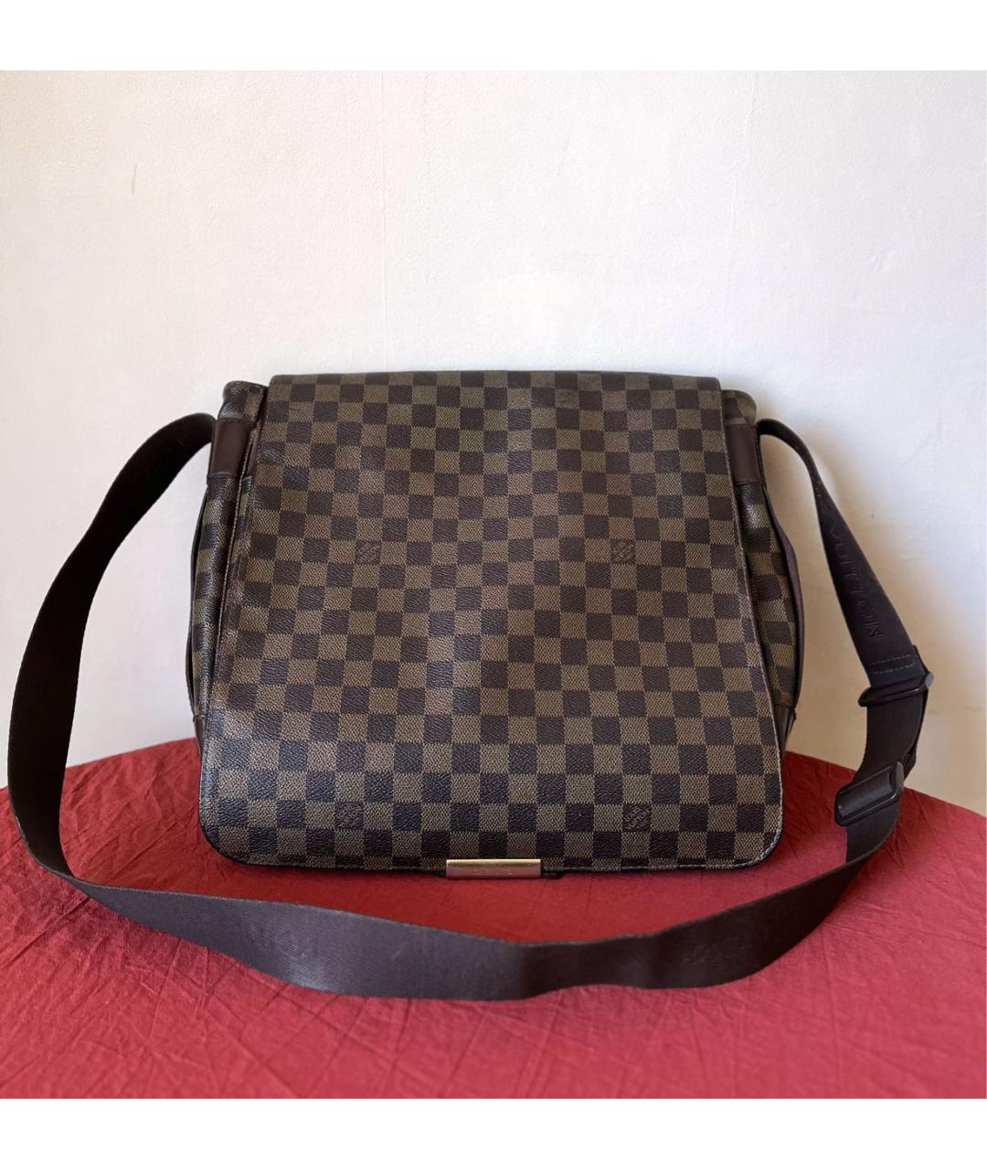 LOUIS VUITTON Коричневая кожаная сумка через плечо, фото 2