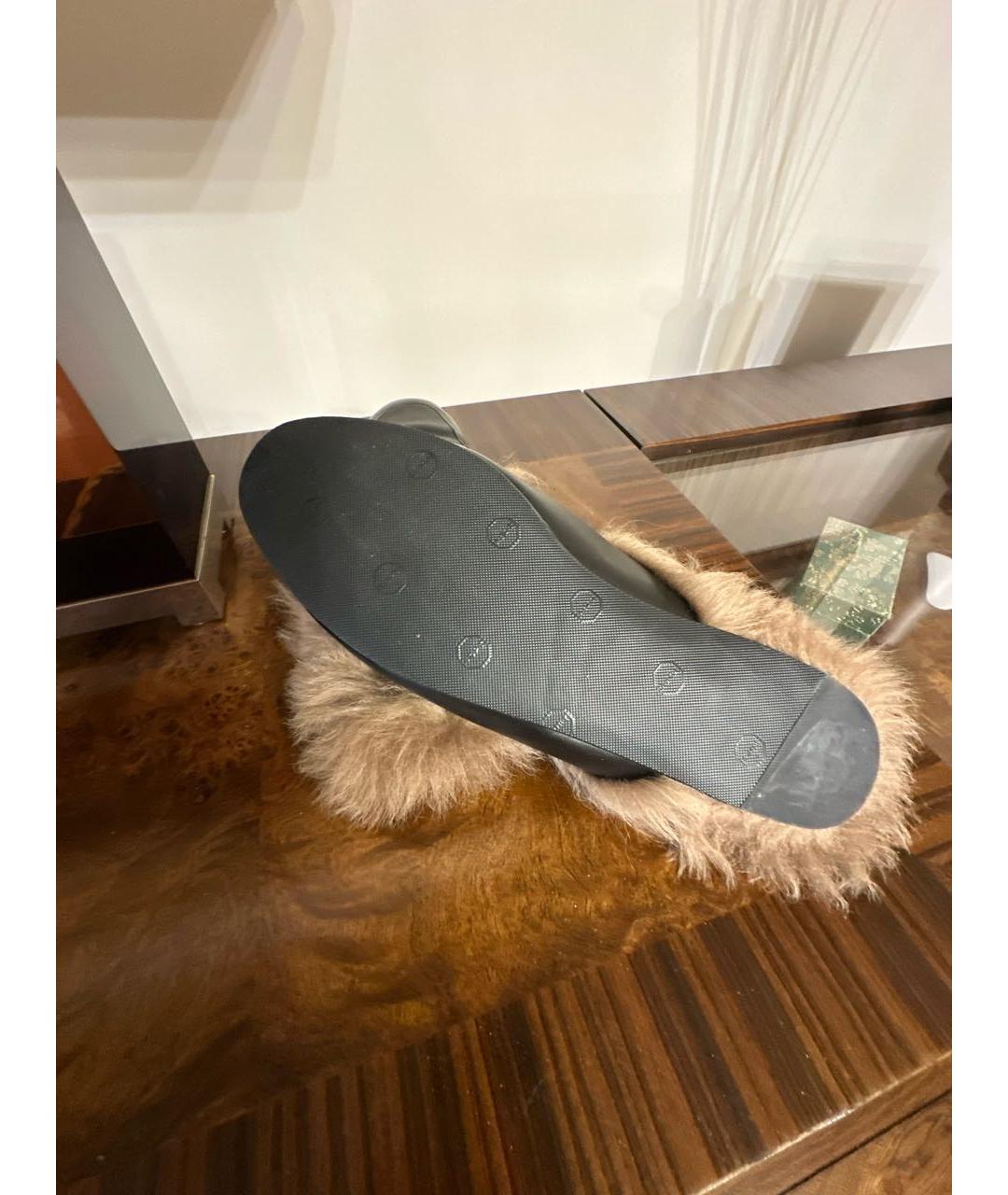 GUCCI Черные кожаные мюли, фото 5