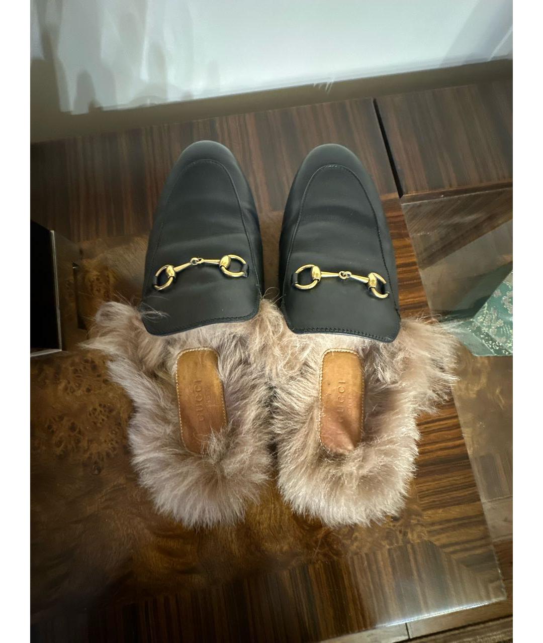 GUCCI Черные кожаные мюли, фото 3