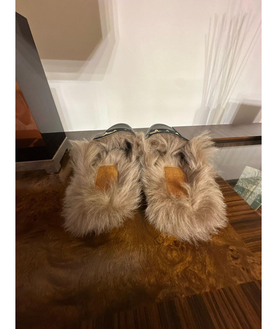 GUCCI Черные кожаные мюли, фото 4