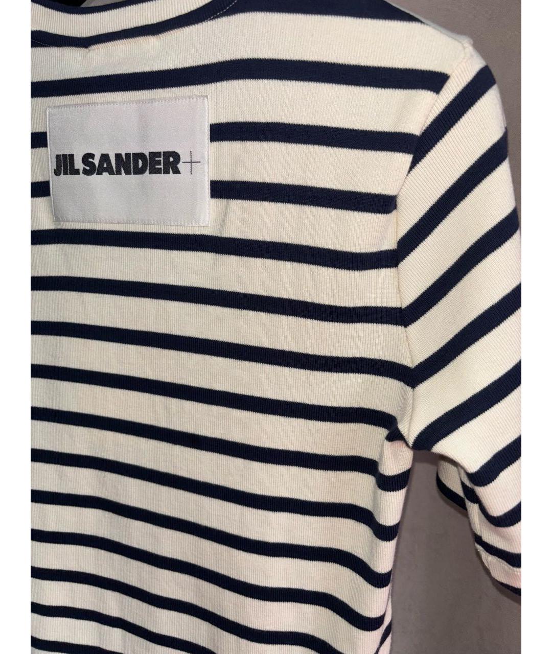JIL SANDER Бежевая хлопковая футболка, фото 6