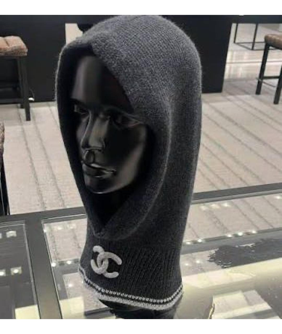 CHANEL Антрацитовый капюшон, фото 3