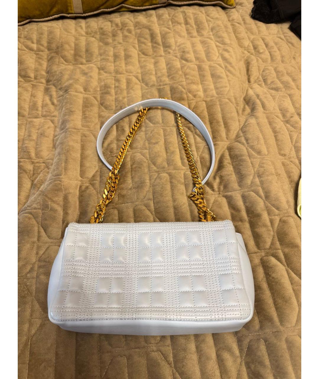 BURBERRY Голубая кожаная сумка через плечо, фото 2