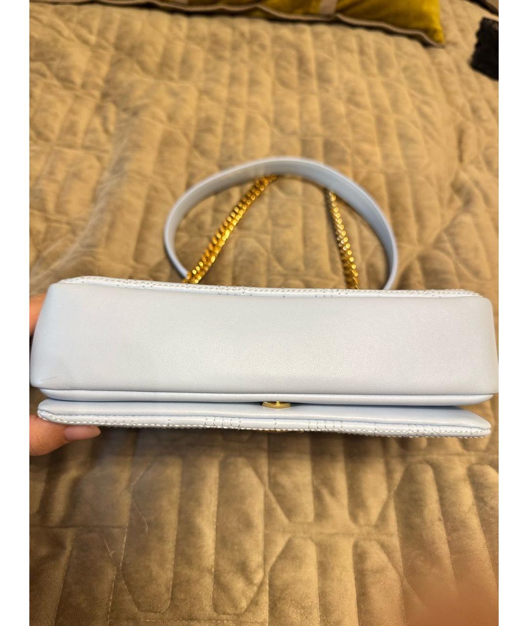 BURBERRY Голубая кожаная сумка через плечо, фото 4