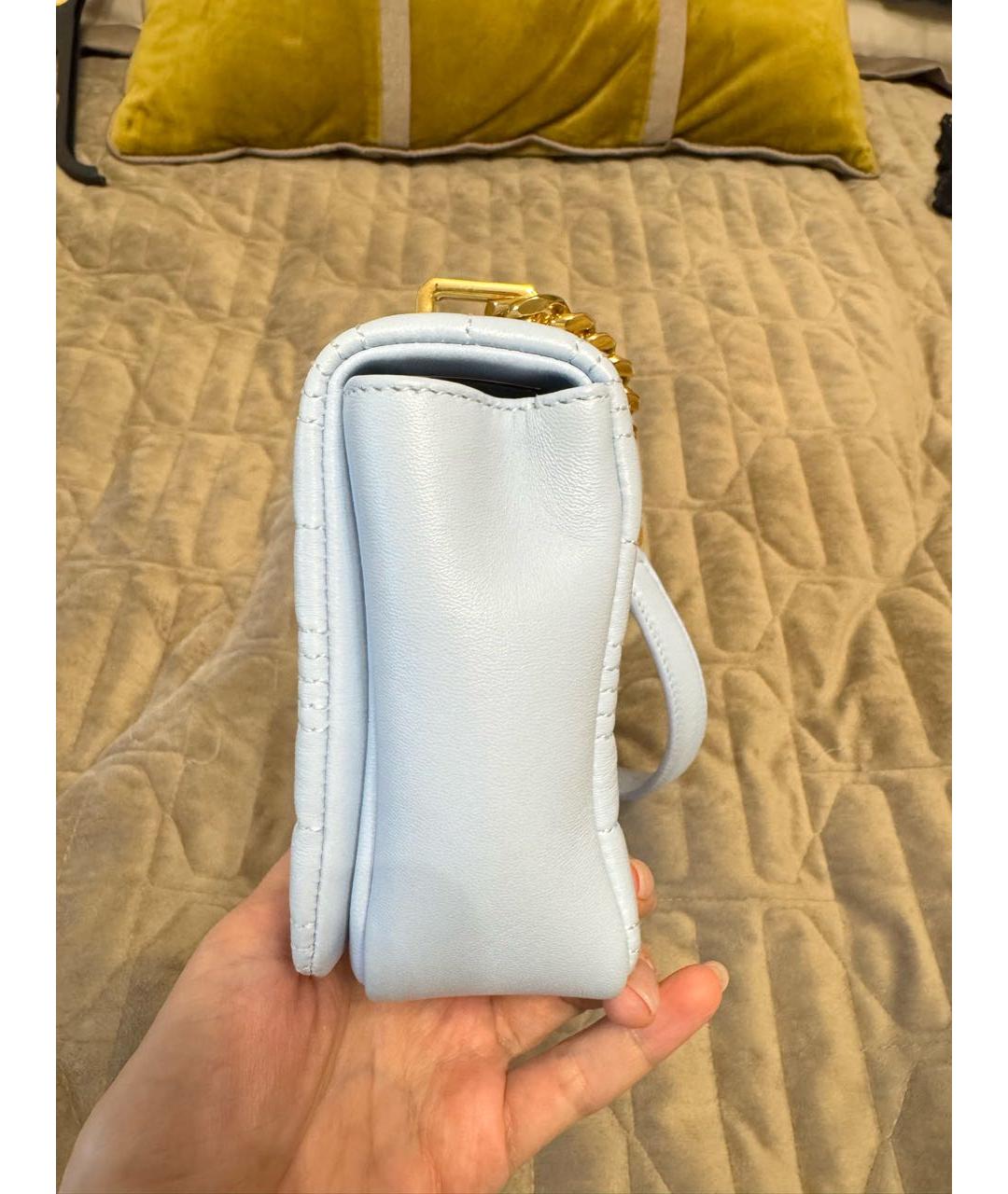 BURBERRY Голубая кожаная сумка через плечо, фото 3