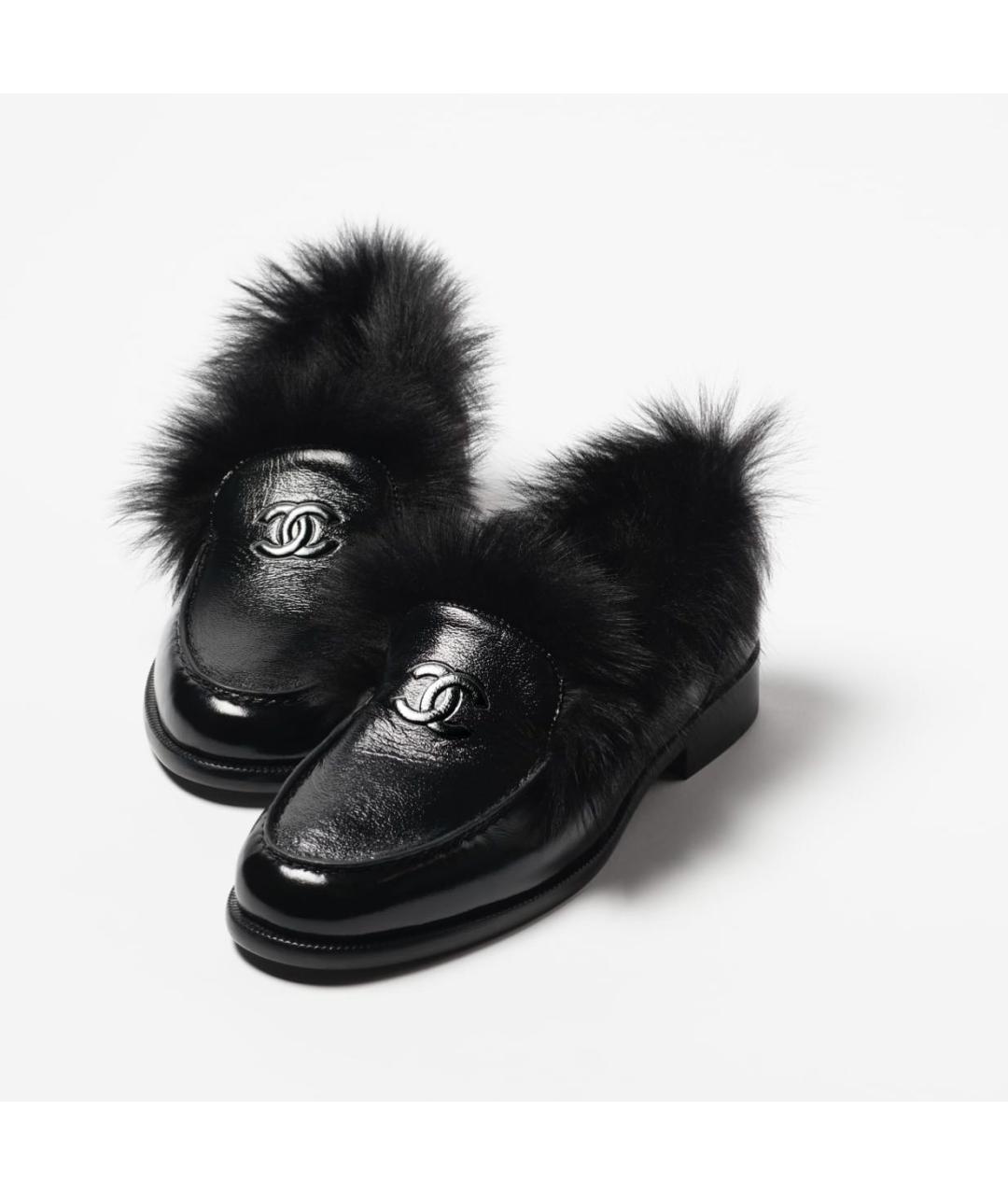 CHANEL Черные кожаные лоферы, фото 2