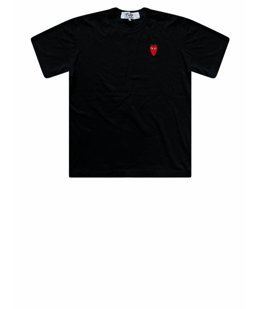 COMME DES GARÇONS PLAY Черная хлопковая футболка, фото 1