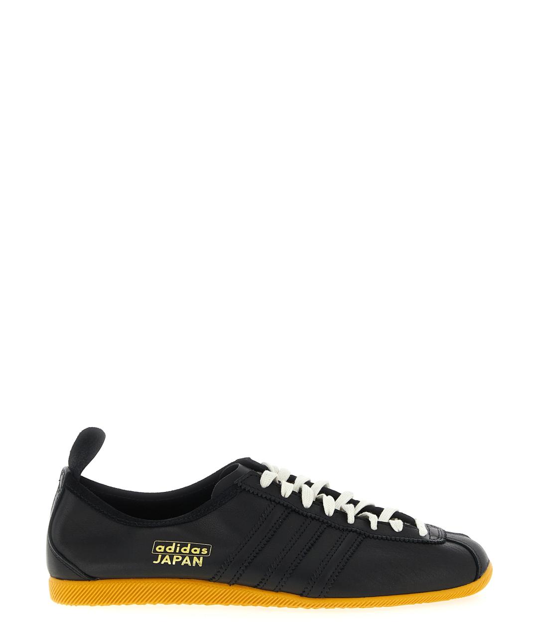 ADIDAS Черные кожаные низкие кроссовки / кеды, фото 1