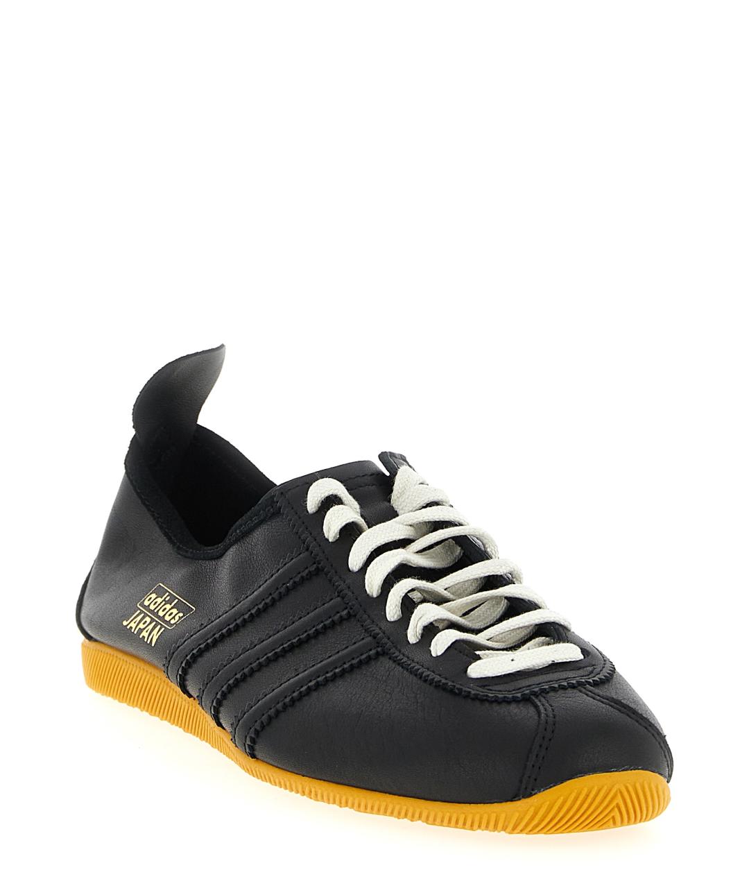 ADIDAS Черные кожаные низкие кроссовки / кеды, фото 2