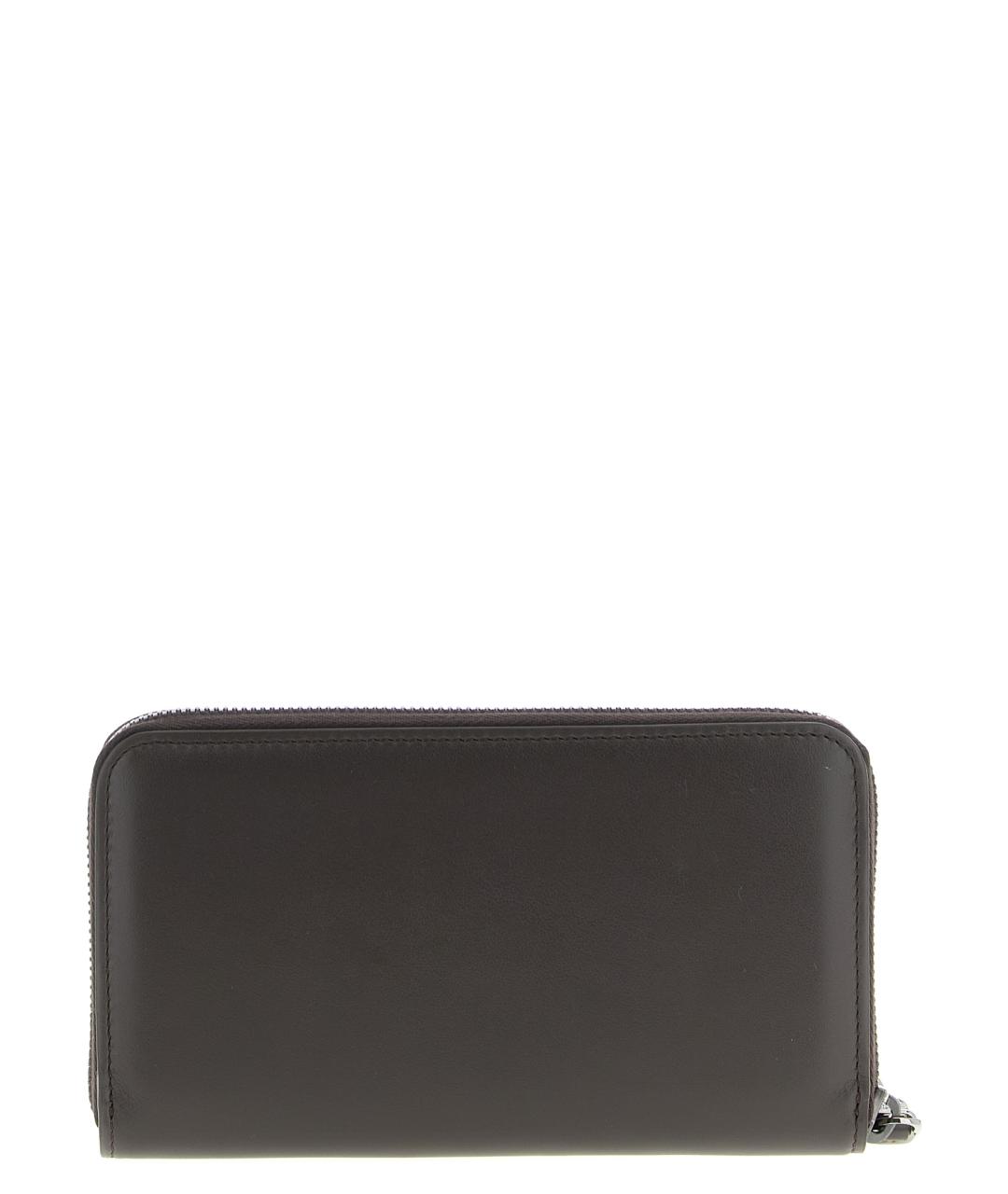 BRUNELLO CUCINELLI Коричневый кожаный кошелек, фото 2