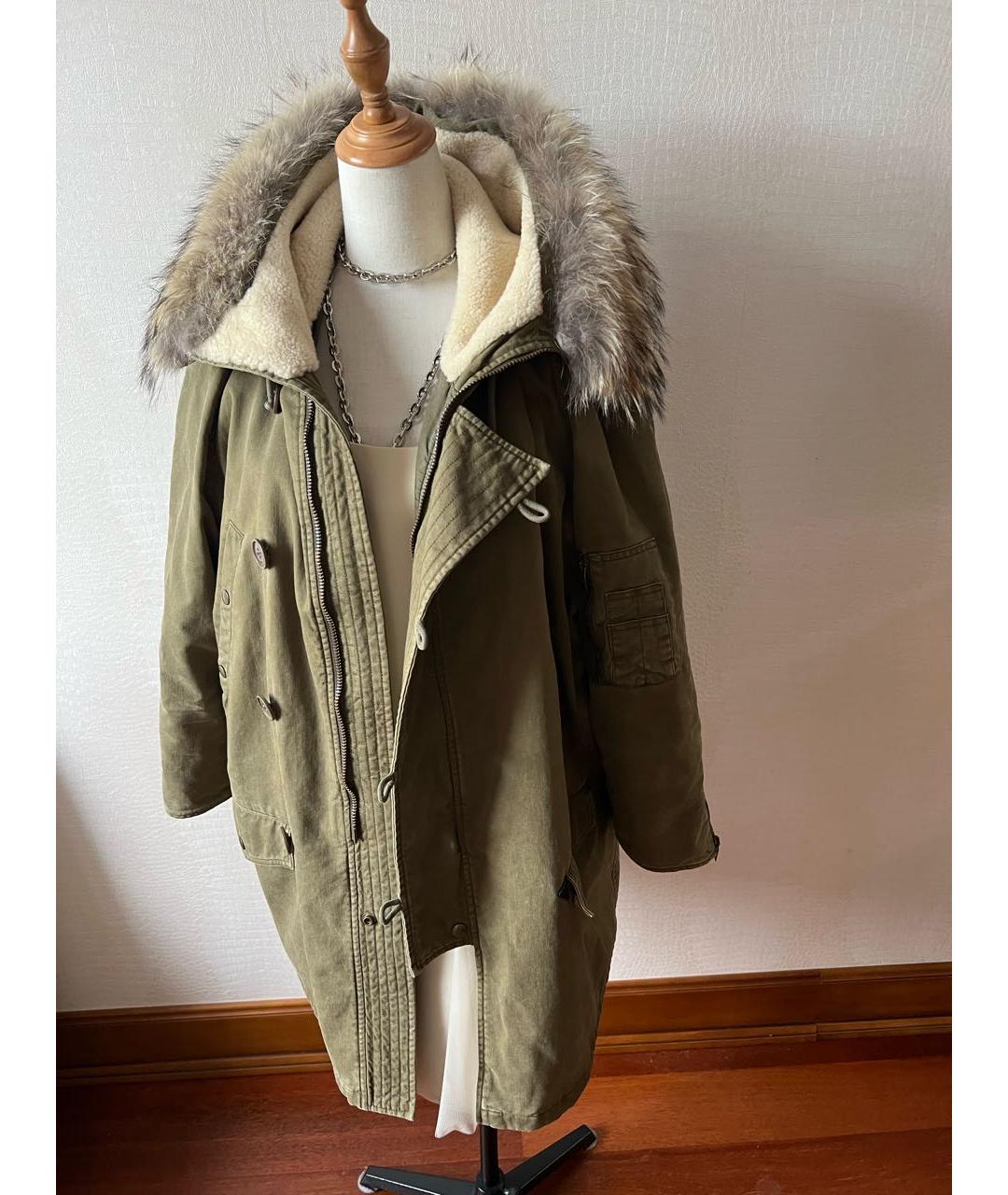 SAINT LAURENT Хаки хлопковая парка, фото 7