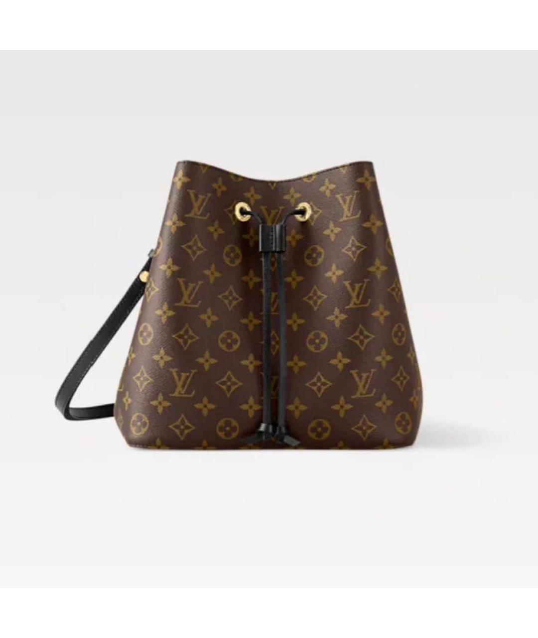 LOUIS VUITTON Коричневая кожаная сумка тоут, фото 9