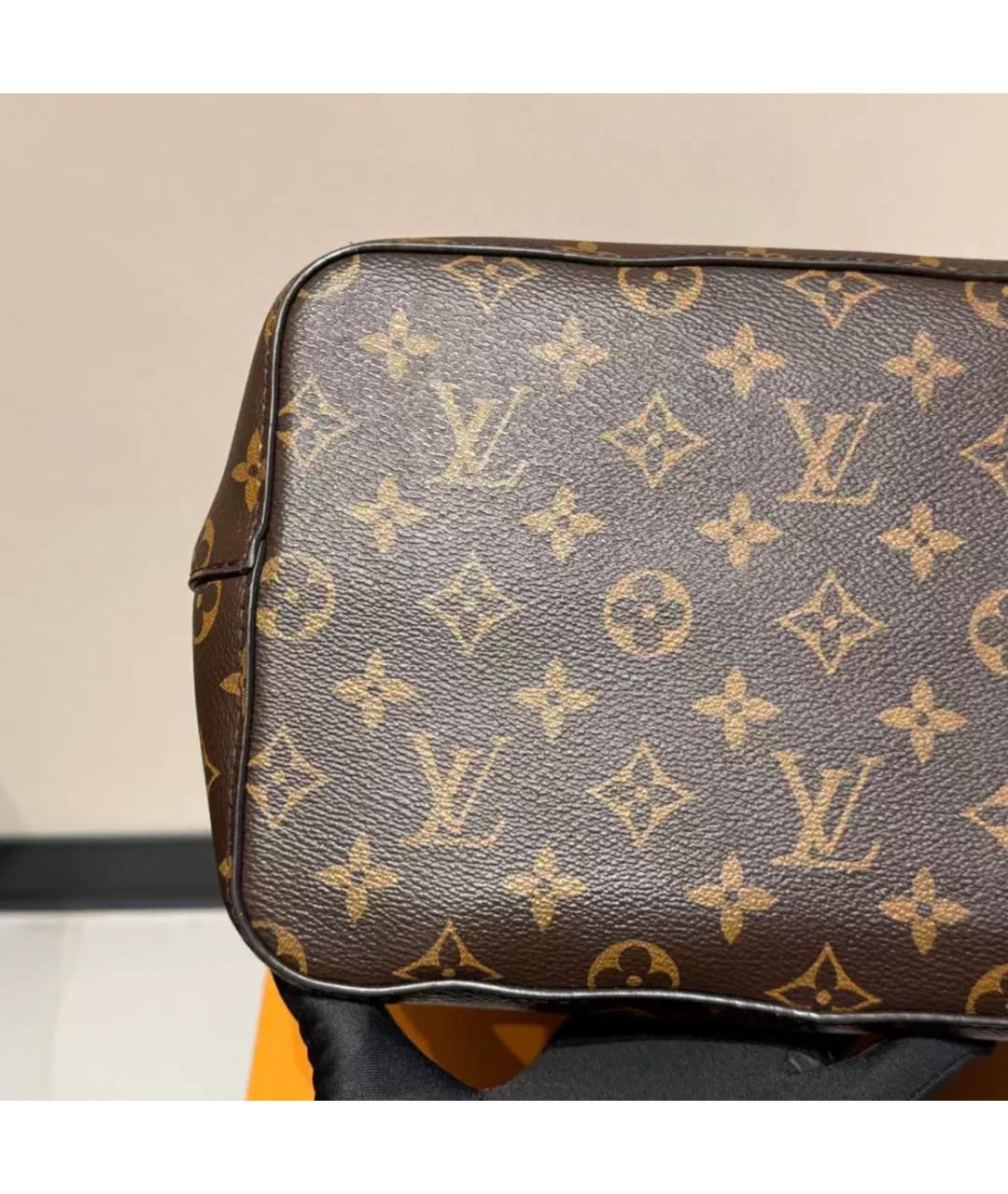LOUIS VUITTON Коричневая кожаная сумка тоут, фото 4