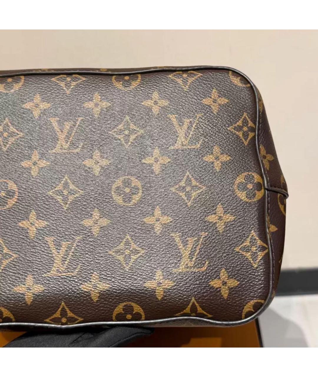 LOUIS VUITTON Коричневая кожаная сумка тоут, фото 5