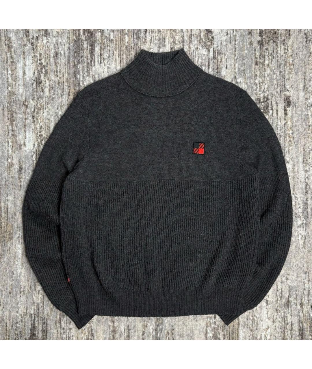 WOOLRICH Антрацитовый шерстяной джемпер / свитер, фото 7