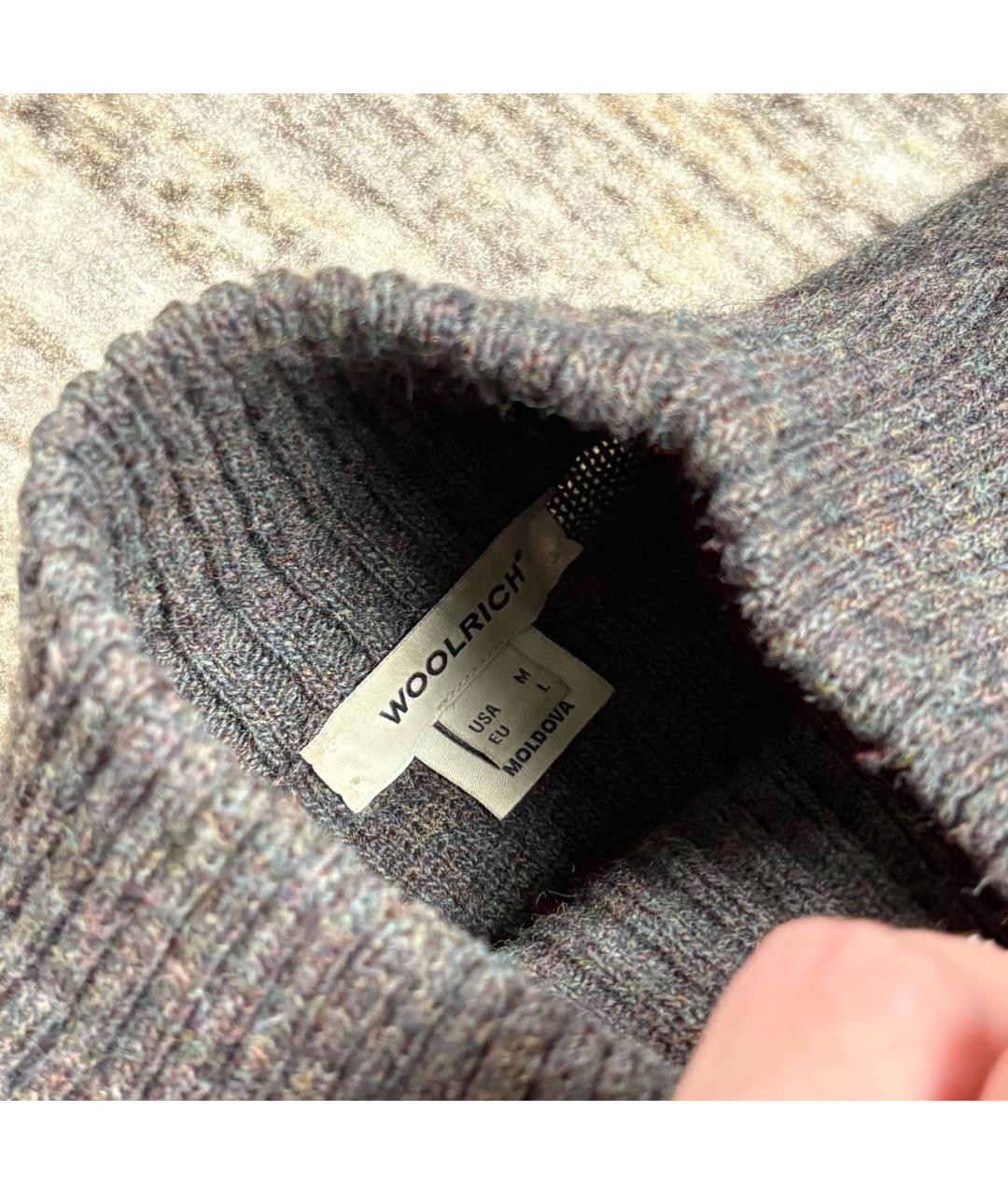 WOOLRICH Антрацитовый шерстяной джемпер / свитер, фото 4