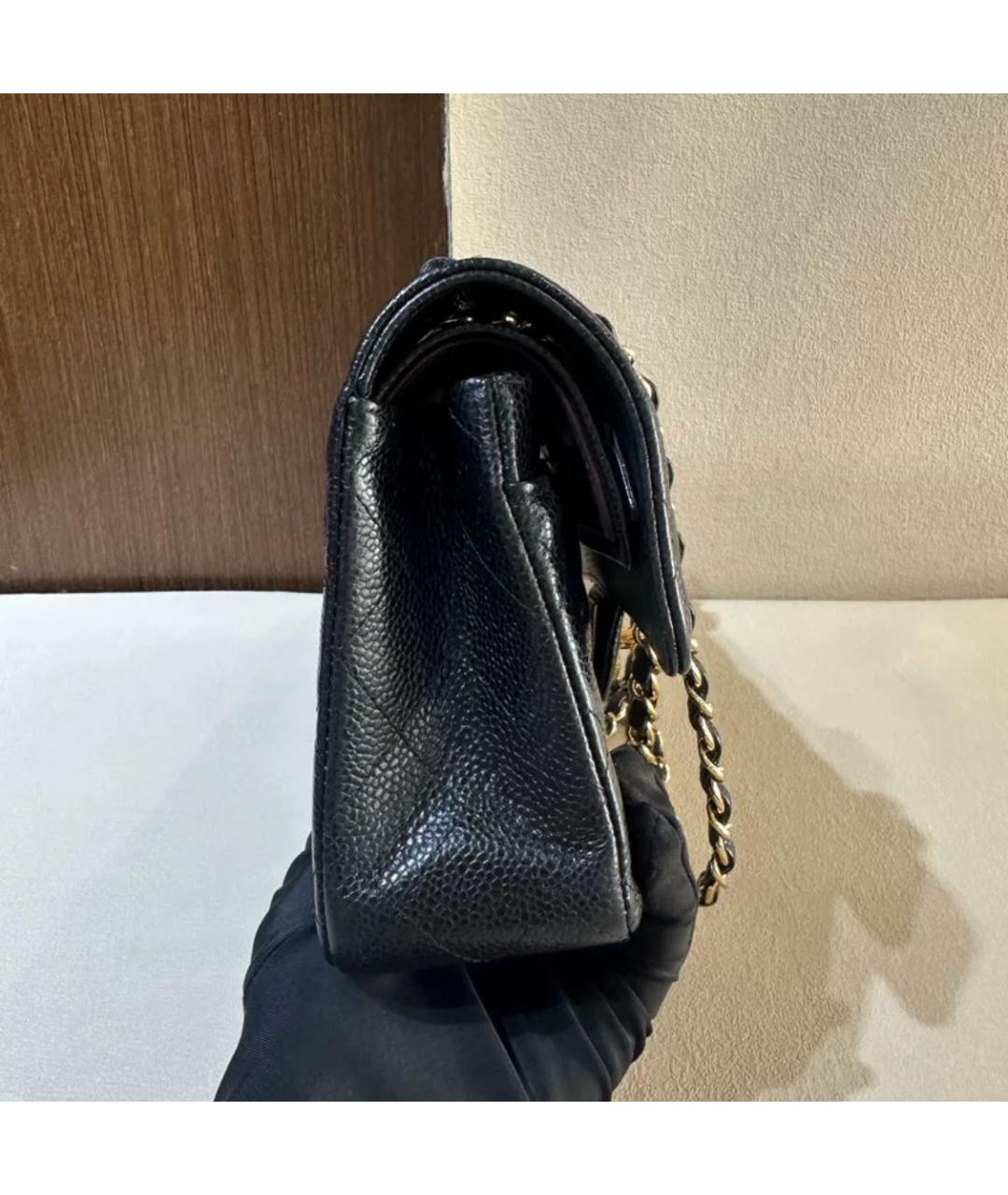 CHANEL Черная кожаная сумка через плечо, фото 4