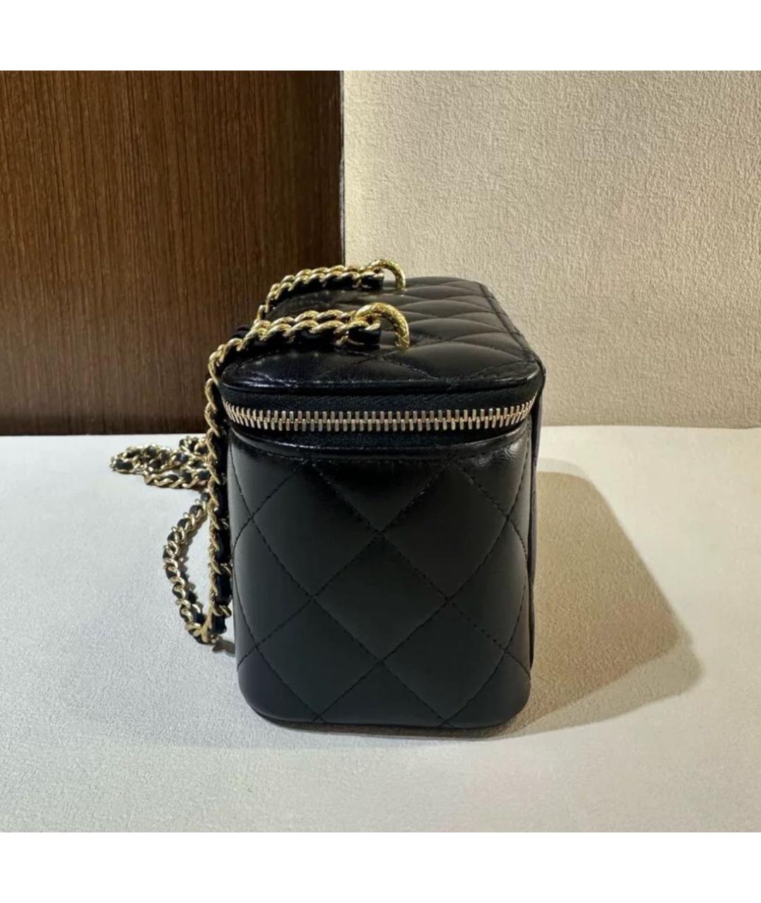 CHANEL Черная кожаная сумка через плечо, фото 4