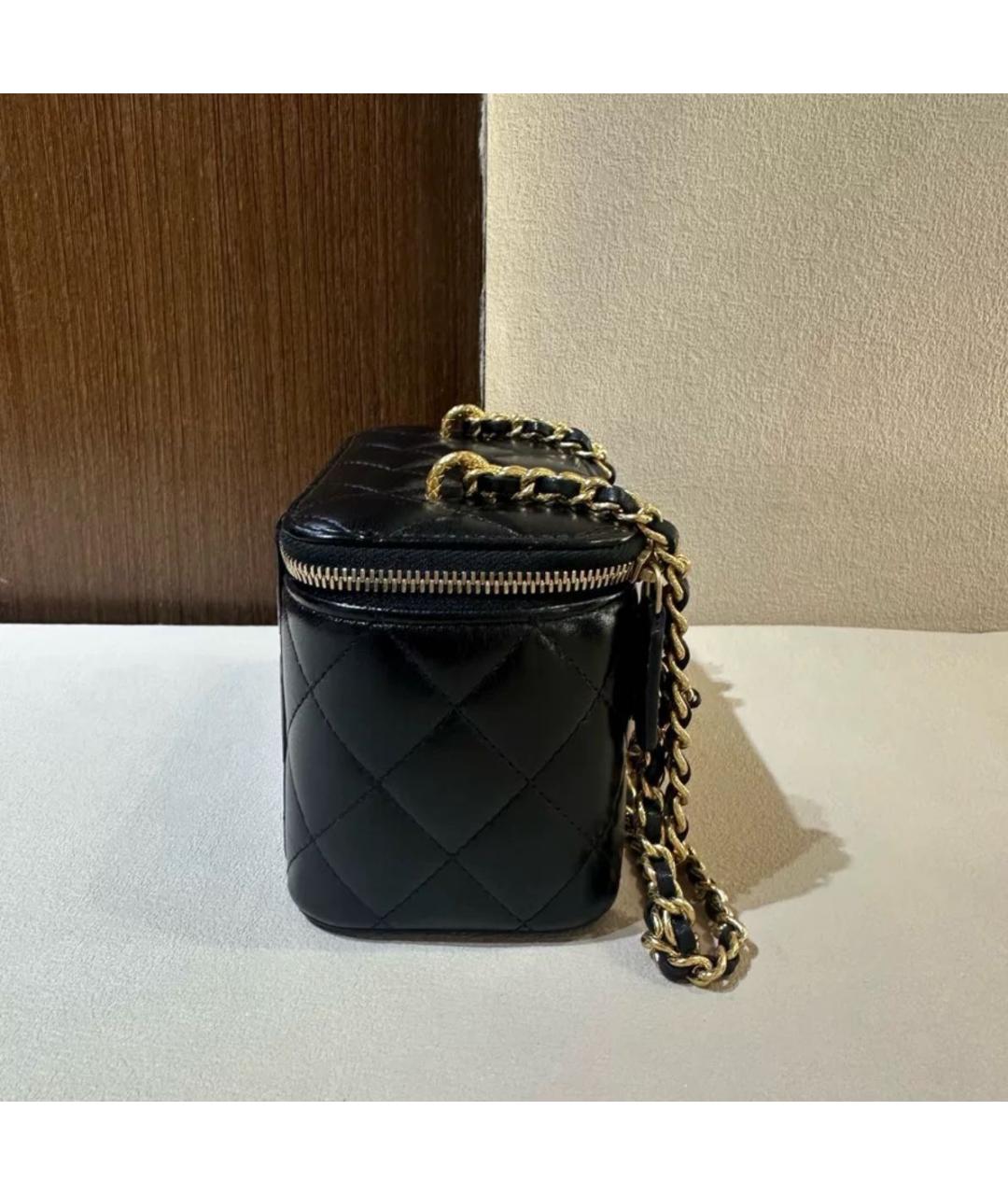 CHANEL Черная кожаная сумка через плечо, фото 3