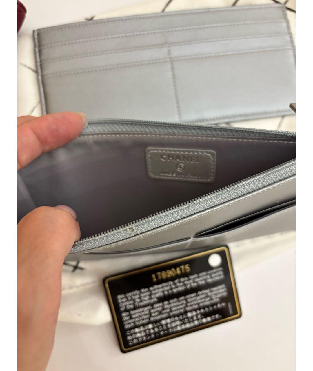 CHANEL Бордовый кожаный кошелек, фото 4