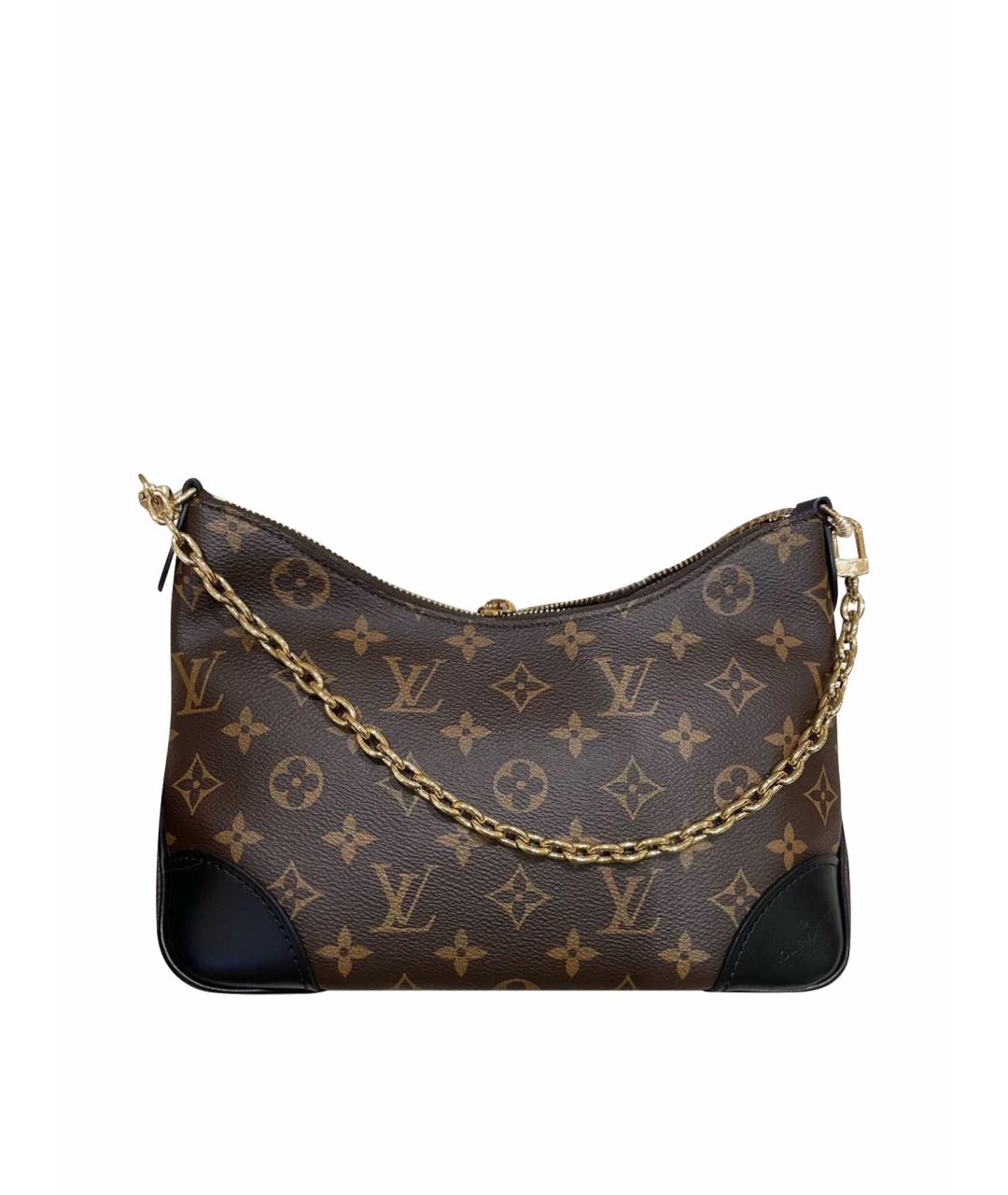 LOUIS VUITTON Коричневая кожаная сумка через плечо, фото 1