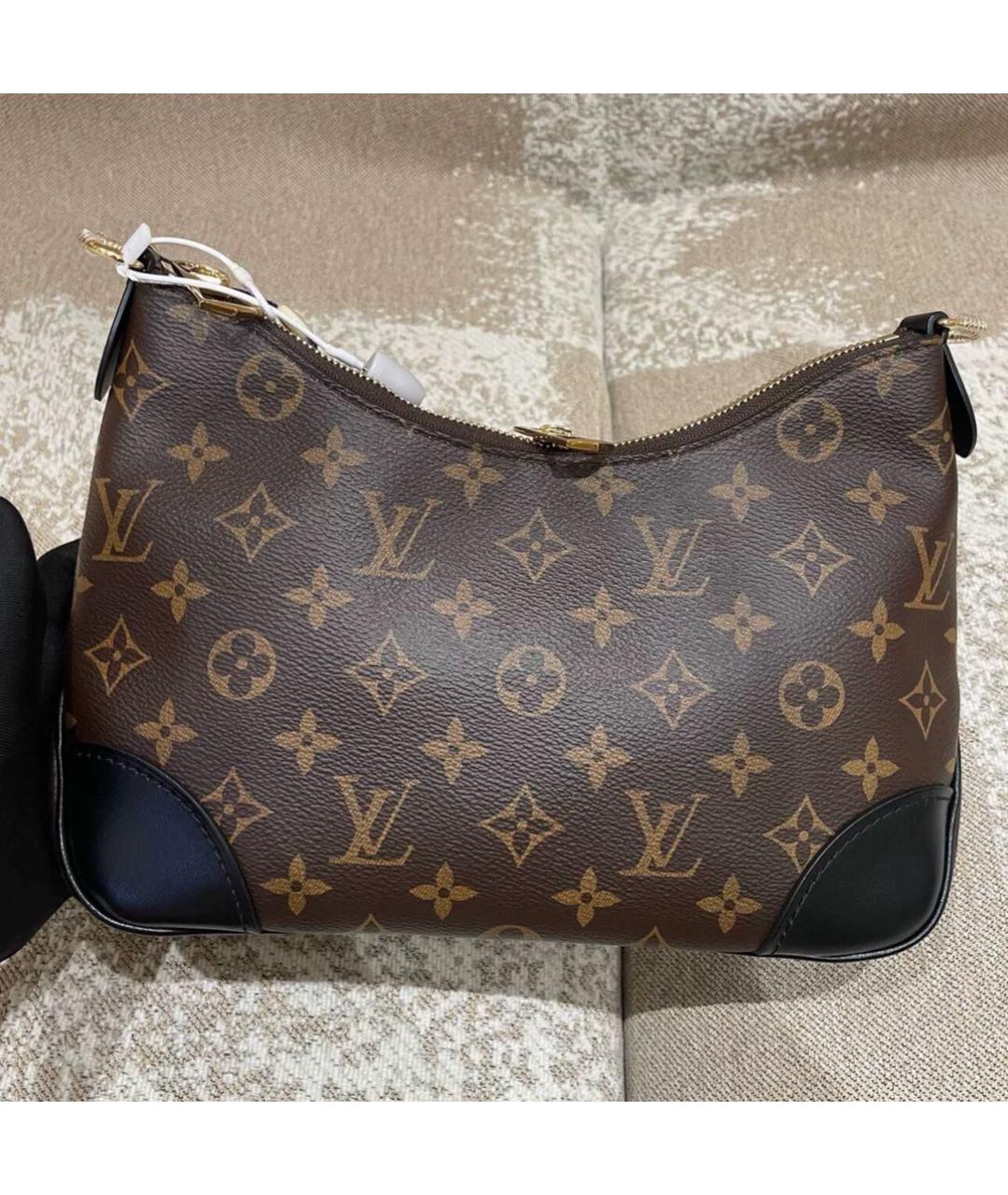 LOUIS VUITTON Коричневая кожаная сумка через плечо, фото 2