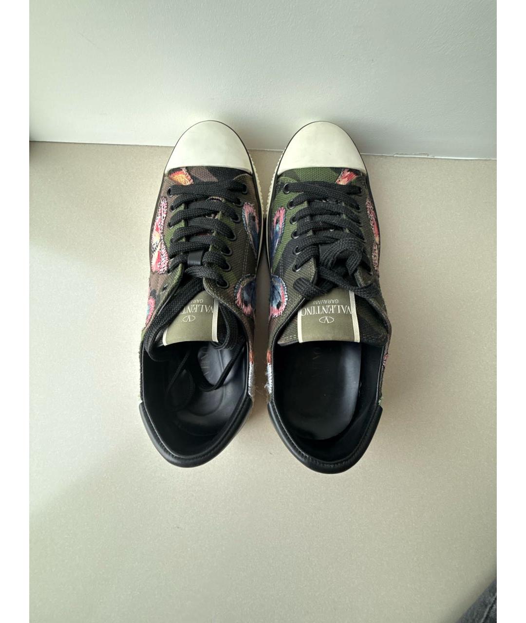 VALENTINO Хаки текстильные кеды, фото 3